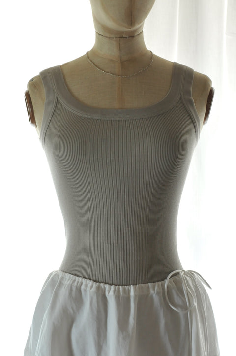 【DRESS HERSELF】シルクリブタンクトップ