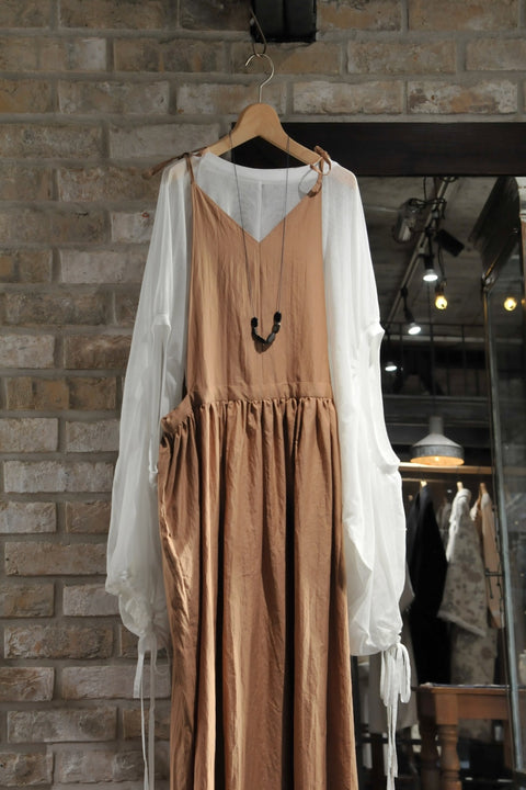 No.7/ Where the fog clears 変形スリーブトップス(foggy white)