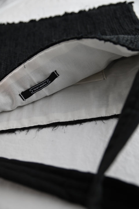 【teori works × Native Village】裂き織りバッグ(black)