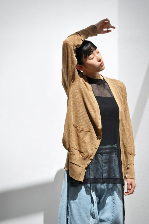 No.14/ Movement of the sun ニットカーディガン(evening gold)