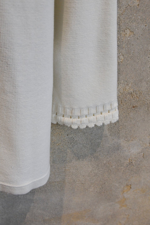 Cotton knits 羽織カーディガン(white+navy)