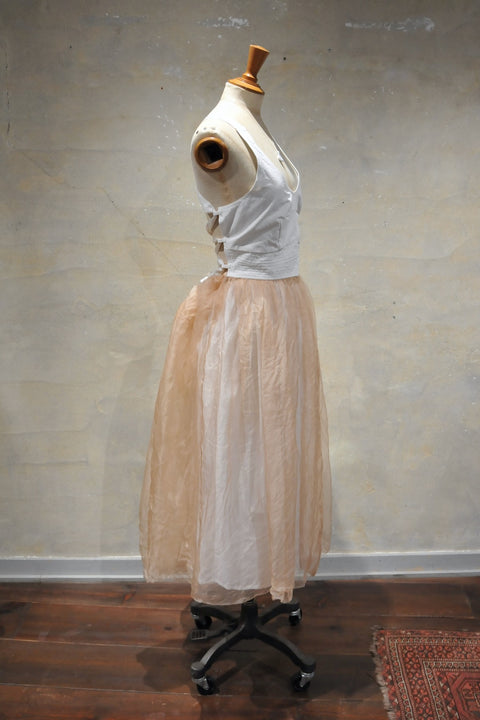No.2/ The Night Life of Trees ドレス(row white+nude pink)