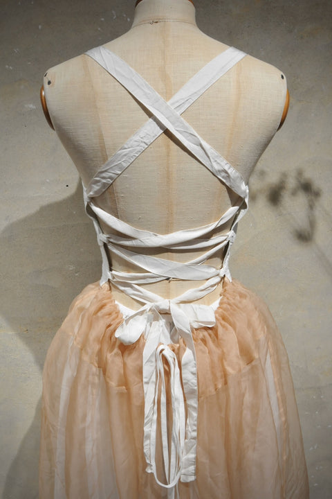 No.2/ The Night Life of Trees ドレス(row white+nude pink)