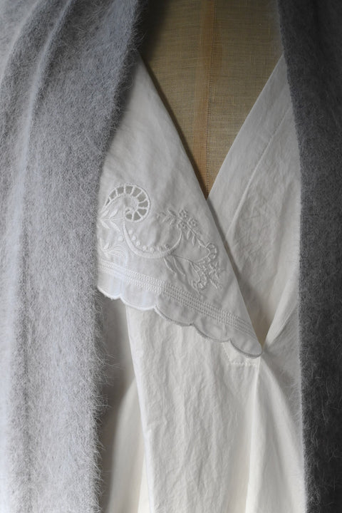 Angola nylon ロングカーディガン(gray)