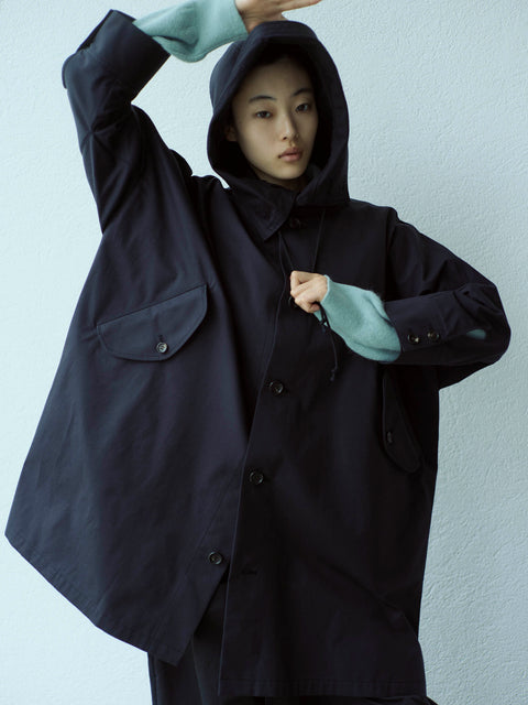 No.09/ suburb : 郊外 フーデッドコート(black)