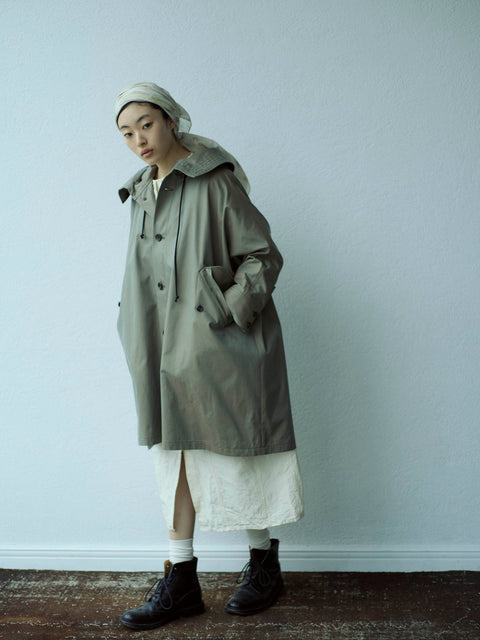 No.09/ suburb : 郊外 フーデッドコート(moss kahki)