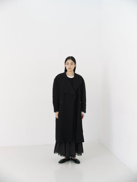 No.2 惑う木立 トレンチコート（black)