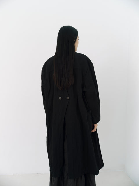 No.2 惑う木立 トレンチコート（black)