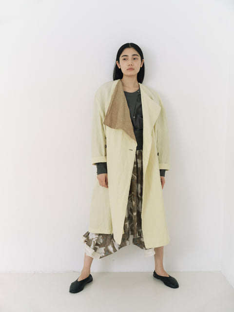 No.2 惑う木立 トレンチコート（lemon yellow）