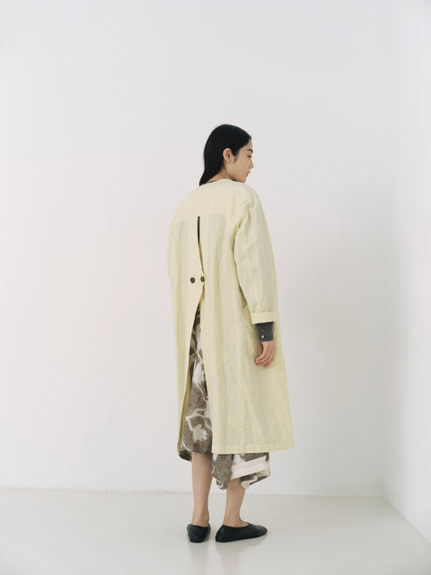 No.2 惑う木立 トレンチコート（lemon yellow）