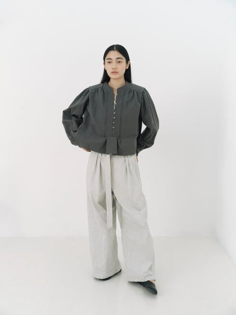 No.12 灌木 ブッシュワイドパンツ（white gray）