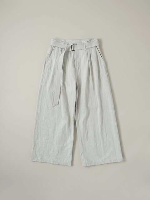 No.12 灌木 ブッシュワイドパンツ（white gray）