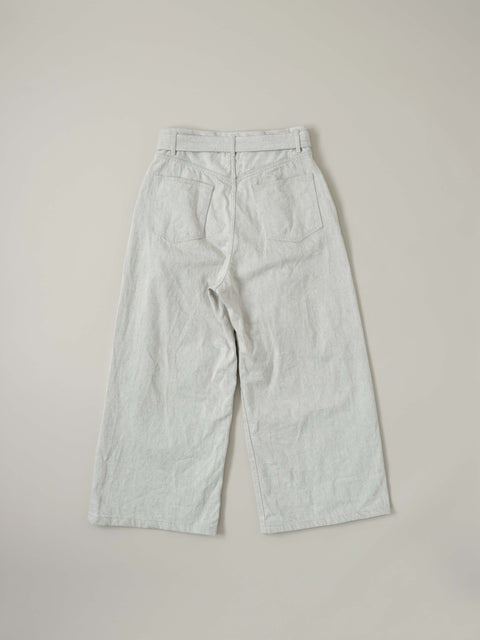 No.12 灌木 ブッシュワイドパンツ（white gray）