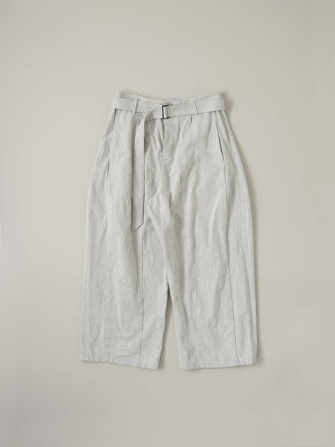 No.12 灌木 ルートダーツパンツ（white gray）