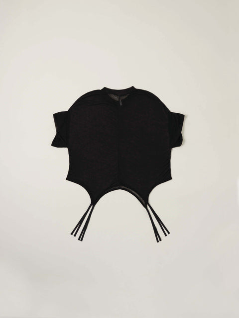 No.13 羅（うすもの） ショートスリーブトップス（black）