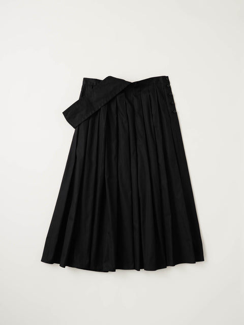 No.3/ Night veil shoulder pleated skirt