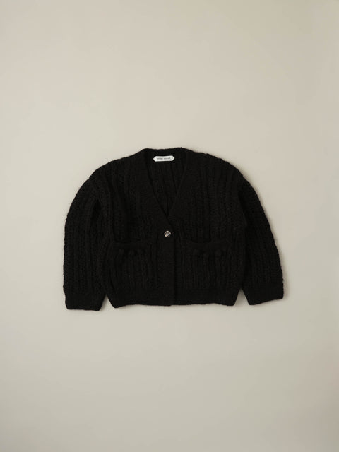No.17/ colors of nature : 自然の色 モヘアニットカーディガン（black）