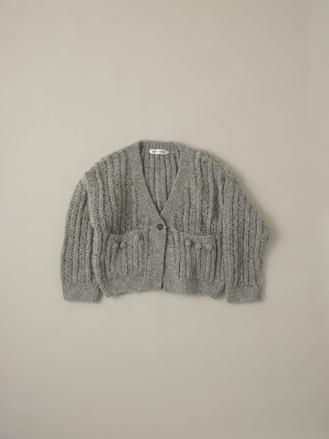 No.17/ colors of nature : 自然の色 モヘアニットカーディガン（moss gray）