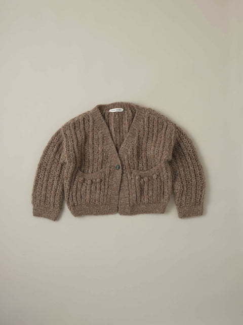 No.17/ colors of nature : 自然の色 モヘアニットカーディガン（brown）