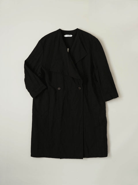 No.2 惑う木立 トレンチコート（black)