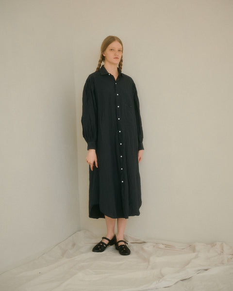 No.1 Liar シャツカラーワンピース（navy check）
