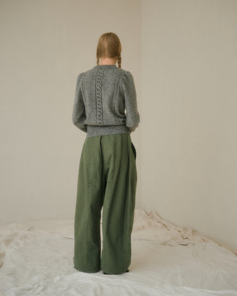 No.11 On a cold winter day ギャザーパフセーター（cloudy gray）