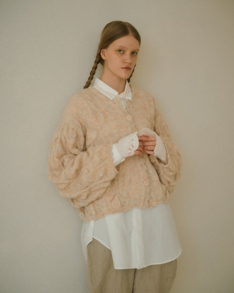 No.5 Simple longing 刺繍カフスシャツ（off white）