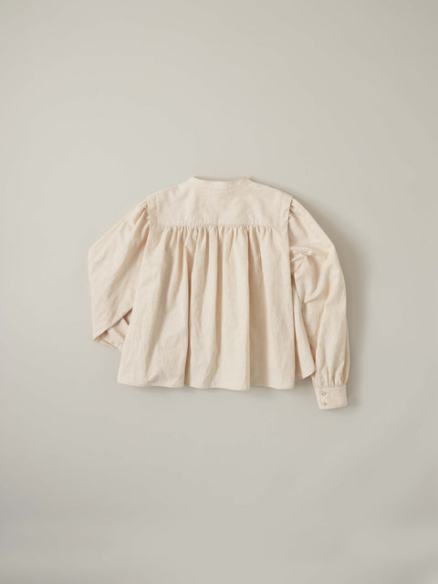 No.5 霧は俄かに揺れる タックブラウス（fog pink）