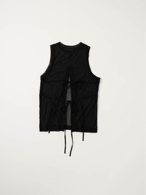 No.7/ Where the fog clears Back open sleeveless (foggy black)