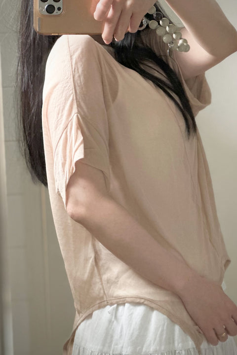 No.14 羅（うすもの） ショートスリーブトップス（skin beige）
