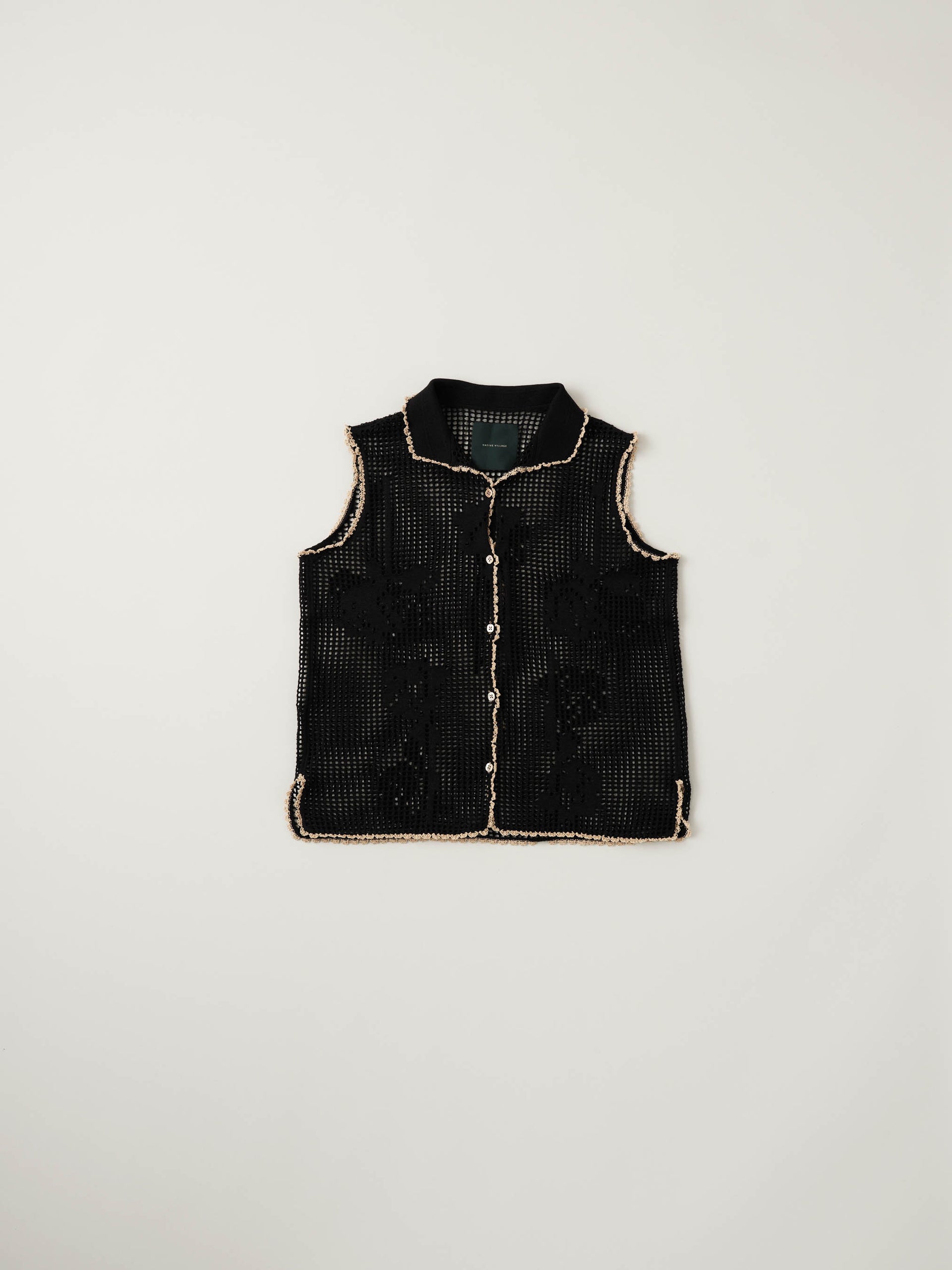 No.15/ Shade of a tree ニットベスト（shadow black+sepia） – NATIVE 