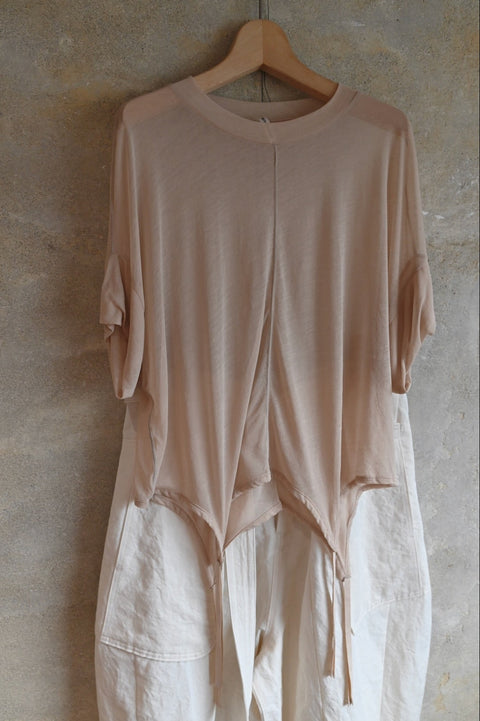 No.14 羅（うすもの） ショートスリーブトップス（skin beige）