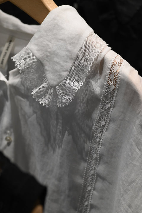 No.6 寂静 ロングスリーブレースブラウス（white）