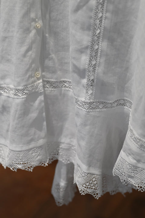 No.6 寂静 ロングスリーブレースブラウス（white）