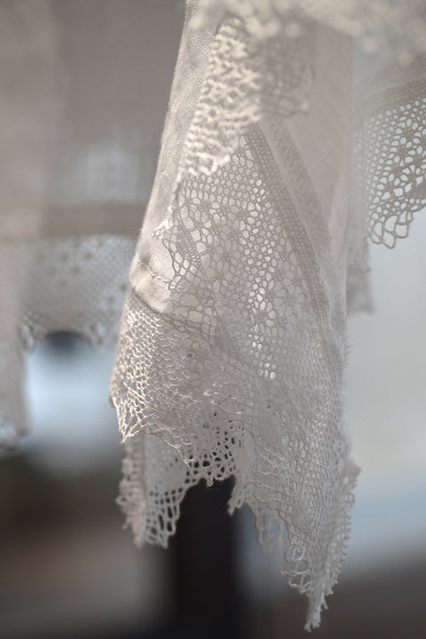 No.6 寂静 ロングスリーブレースブラウス（white）