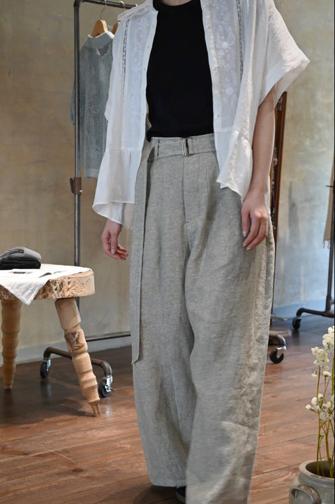 No.8 木の梢 ステームパンツ（ash beige）