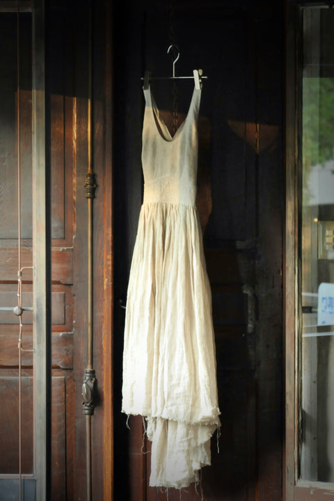Linen velvet ドレス