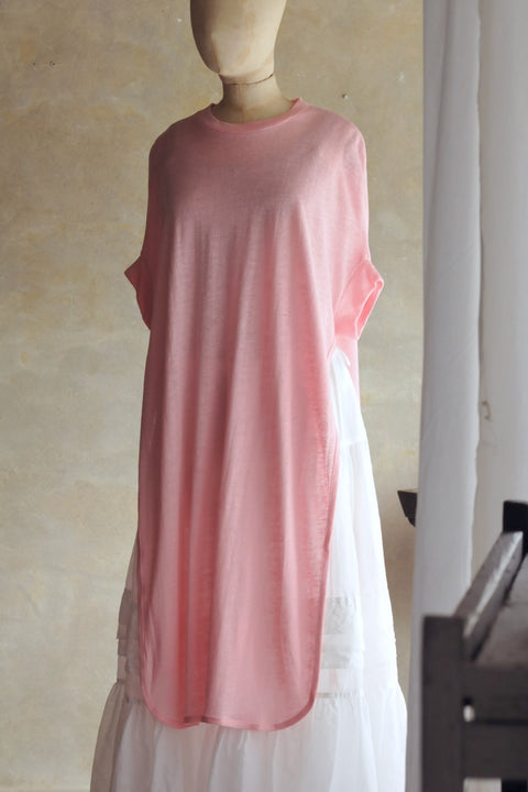 Linen T-shirt プルワンピース（pink）