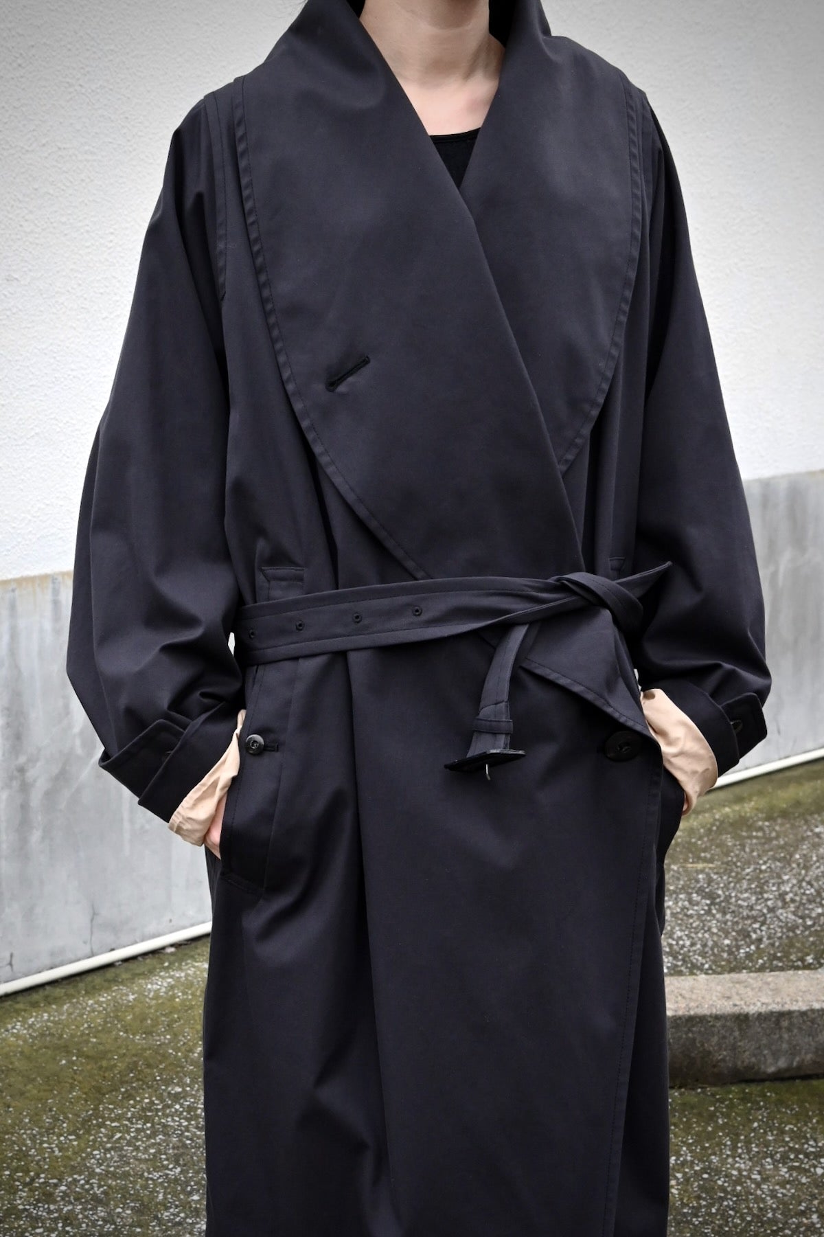 No.09/ suburb : 郊外 ラップコート（black） – NATIVE VILLAGE