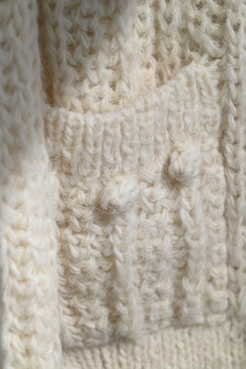 No.17/ colors of nature : 自然の色 モヘアニットカーディガン（off white）