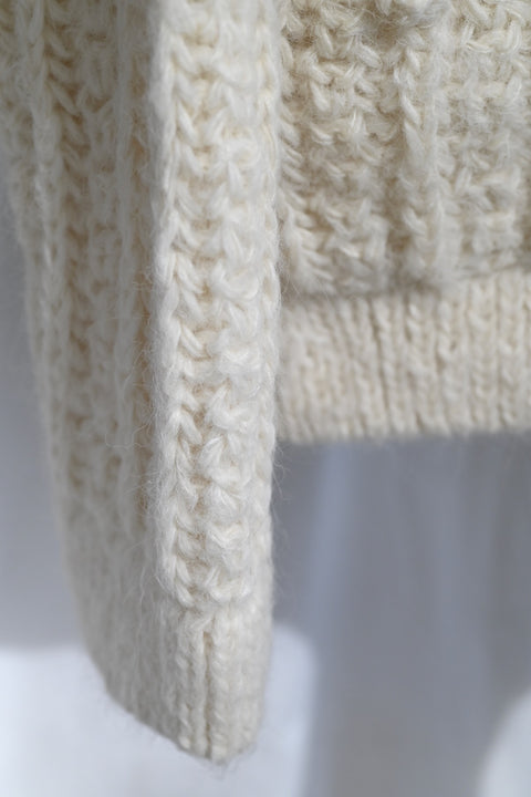 No.17/ colors of nature : 自然の色 モヘアニットカーディガン（off white）