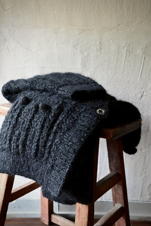 No.17/ colors of nature : 自然の色 モヘアニットカーディガン（black）