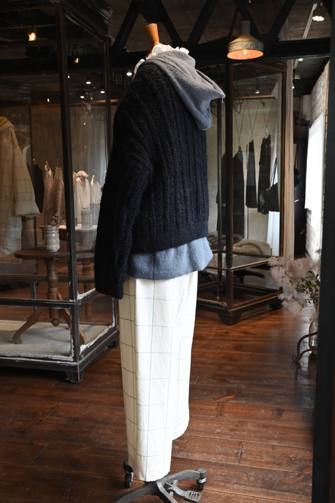 No.17/ colors of nature : 自然の色 モヘアニットカーディガン（black）