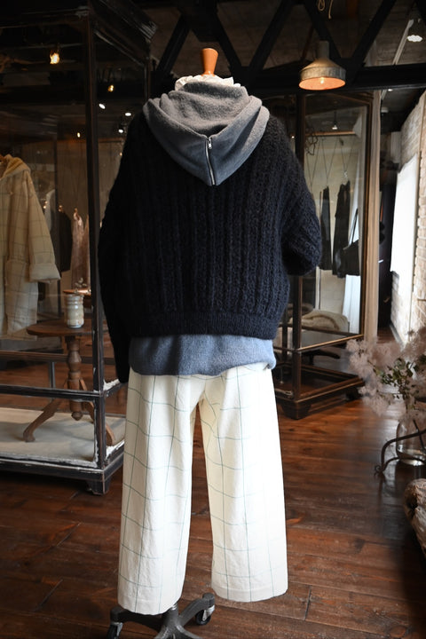 No.17/ colors of nature : 自然の色 モヘアニットカーディガン（black）