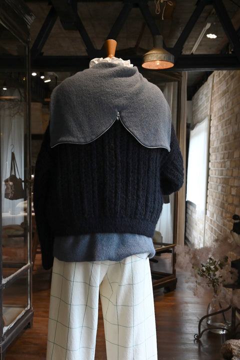 No.17/ colors of nature : 自然の色 モヘアニットカーディガン（black）