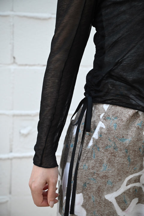 No.14 羅（うすもの） ロングスリーブトップス（black）