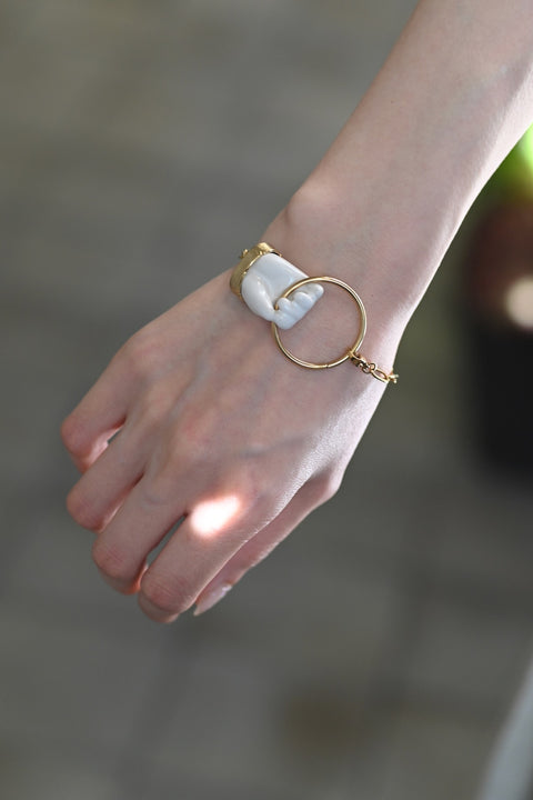 【yuno】Ceramic Art Hand Bracelet