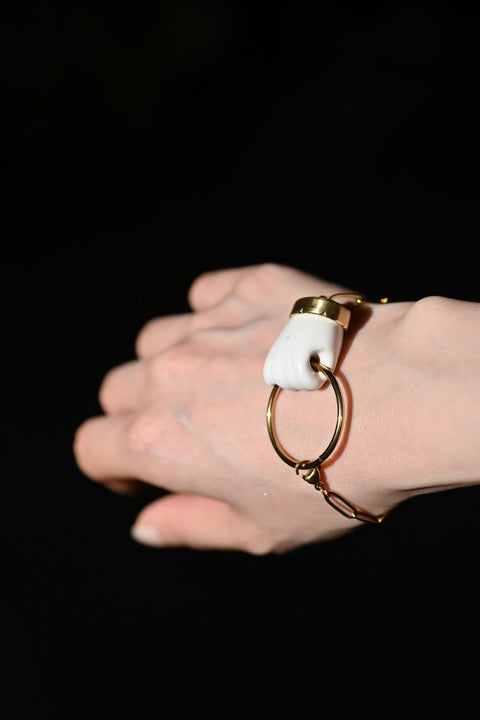 【yuno】Ceramic Art Hand Bracelet