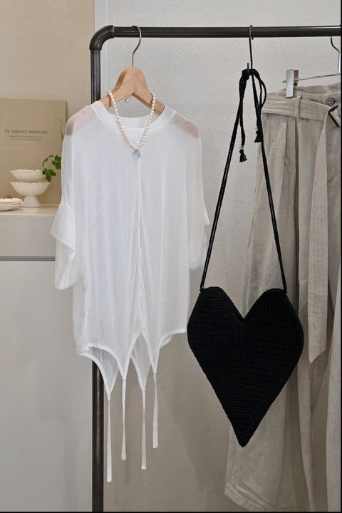 No.14 羅（うすもの） ショートスリーブトップス（off white）