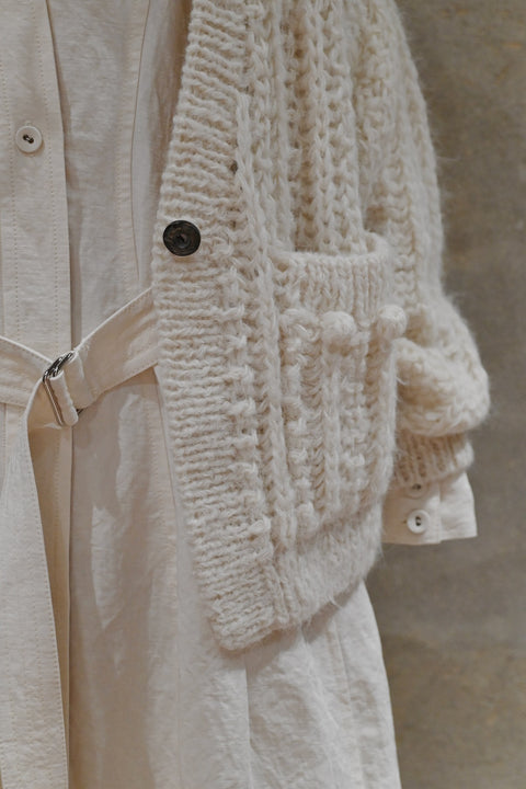No.17/ colors of nature : 自然の色 モヘアニットカーディガン（off white）